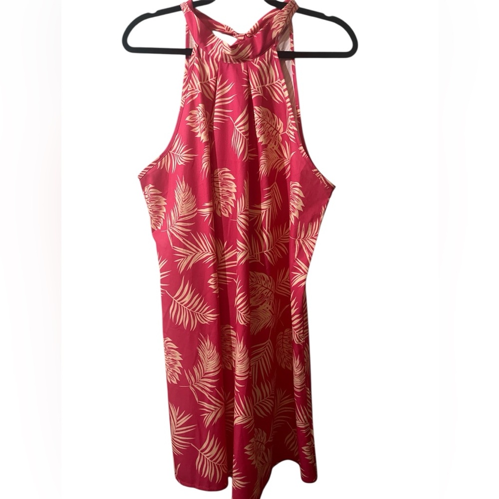 Tropical Pink Sleeveless Dress size L